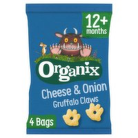 Organix Cheese & Onion Gruffalo Claws Toddler Snack Puffs Multipack 4x15g
