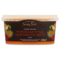 Dunnes Stores Simply Better Irish Made Moroccan Style Vegetable & Lentil Soup 400g