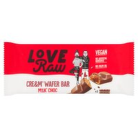 LoveRaw Cream Wafer Bar Milk Choc 2 x 21.5g (43g)