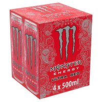 Monster Ultra Red 4 x 500ml