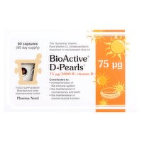 Pharma Nord Bioactive D-Pearls 75 µg/3000 IU Vitamin D 80 Capsules 15g