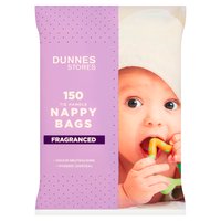 Dunnes Stores 150 Fragranced Tie Handle Nappy Bags
