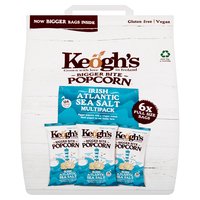 Keogh's Bigger Bite Popcorn Irish Atlantic Sea Salt Multipack 6 Packs 189g