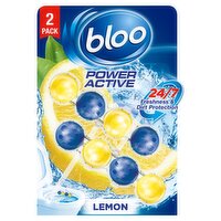 Bloo Power Active Lemon Rim Blocks 2 x 50g