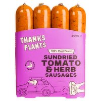 Thanks Plants Sundried Tomato & Herb Sausages 300g