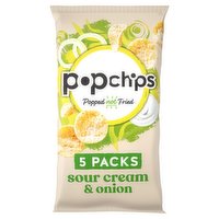 Popchips Sour Cream & Onion Flavour Potato Snacks 5 x 17g