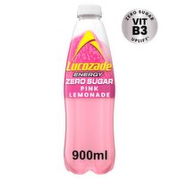 Lucozade Zero Pink Lemonade 900ml