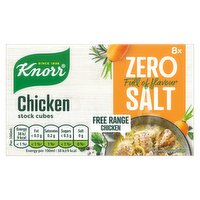 Knorr Zero Salt Stock Cubes Chicken 9 g pack of 8