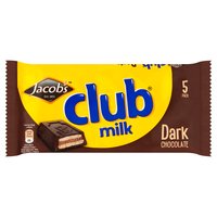Jacobs Club Milk Dark Chocolate 5 x 24g (120g)