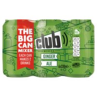 Club Ginger Ale Cans 6 x 330ml