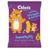 Chloe's Organics Organic Pineapple & Banana Super Puffs Age 6+ Months 20g