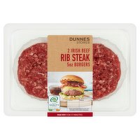 Dunnes Stores 2 Irish Beef Rib Steak 5oz Burgers 0.284kg