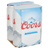 Coors Lager beer 4 x 500 ml can
