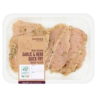 Dunnes Stores Irish Chicken Garlic & Herb Quick Fry Breast Fillets 300g