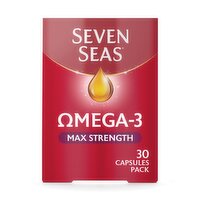 Seven Seas Omega-3 Fish Oil Max Strength with Vitamin D 30 Capsules