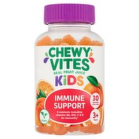Chewy Vites Real Fruit Juice Kids Immune Support 3+ Years 30 Gummies One A Day