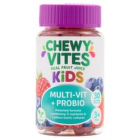 Chewy Vites Kids 30 Multi-Vit + Probio Gummies One a Day 3+ Years