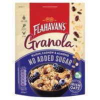 Flahavan's No Added Sugar Raisin, Cashew & Almond Granola 400g