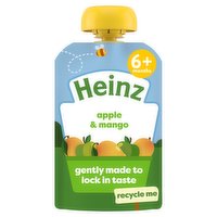 Heinz Apple & Mango Baby Food Fruit Puree Pouch 6+ Months 100g