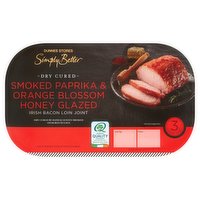 Dunnes Stores Simply Better Smoked Paprika & Orange Blossom Honey Glazed Irish Bacon Loin Joint 575g