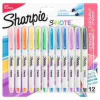 Sharpie S-Note Creative Colouring Marker Pens Assorted Colours Chisel Tip 12 Count