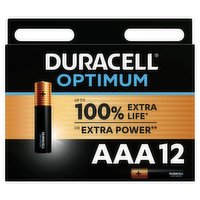 Duracell Optimum AAA Batteries Pack of 12