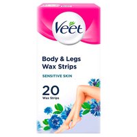 Veet Body Wax Strips for Sensitive Skin 20 Double Sided Strips 40 Pack