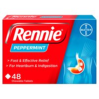 Rennie Peppermint 680mg/80mg 48 Chewable Tablets