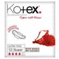 Kotex Ultra Thin Super with Wings x12