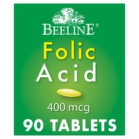 Beeline Folic Acid 400mcg 90 One-a-Day Tablets