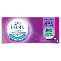 Lil-Lets Smartfit 14 Non-Applicator Tampons Super Plus Extra