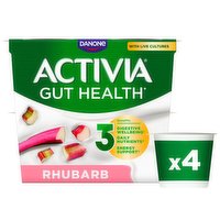 Activia Rhubarb Gut Health Yogurt 4 x 115g (460g)