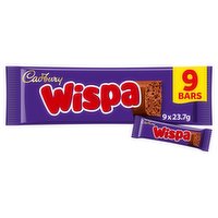 Cadbury Wispa Chocolate Bar 9 Pack Multipack 213.3g