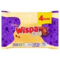 Cadbury Wispa Gold Chocolate Bar 4 Pack Multipack 153.2g
