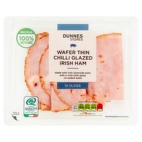 Dunnes Stores Wafer Thin Chilli Glazed Irish Ham 10 Slices 130g