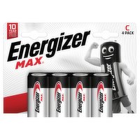 Energizer Max C Batteries, Alkaline, 4 Pack