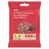 Dunnes Stores 2 Dark Chocolate & Raspberry Rice Cakes 32g