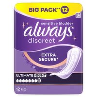 always Discreet Incontinence Pads Ultimate Day, 8 Pcs