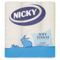 Nicky Soft Touch Gentle Toilet Tissue 2 Ply 9 Rolls