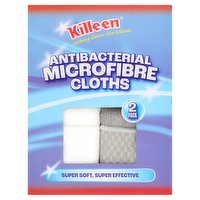 Killeen Antibacterial Microfibre Cloths 2 Pack