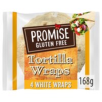 Promise Gluten Free 4 White Tortilla Wraps 168g