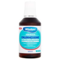 Wisdom Chlorhexidine Antibacterial Mouthwash Fresh Mint 300ml