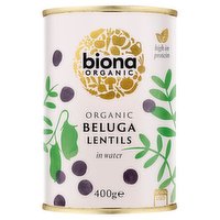 Biona Organic Beluga Lentils in Water 400g