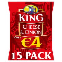 King Cheese & Onion Flavour Potato Crisps 15 x 25g