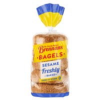 Brennans 5 Pre-Sliced Sesame Bagels 450g