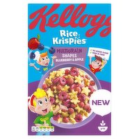 Kellogg's Rice Krispies Multigrain Shapes Blueberry & Apple Breakfast Cereal 350g