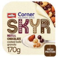 Müller Corner Skyr Icelandic Style Nuts & Chocolate Coated Balls Granola Yogurt 170g