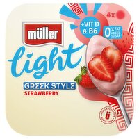 Müller Light Greek Style Strawberry Yogurt 4 x 115g (460g)