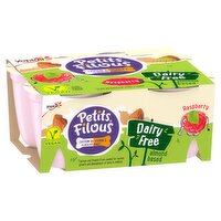 Petits Filous Kids Dairy Free Raspberry Yoghurt Pots 4 x 95g