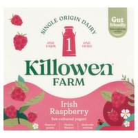 Killowen Farm Irish Raspberry Live-Cultured Yogurt 4 x 125g